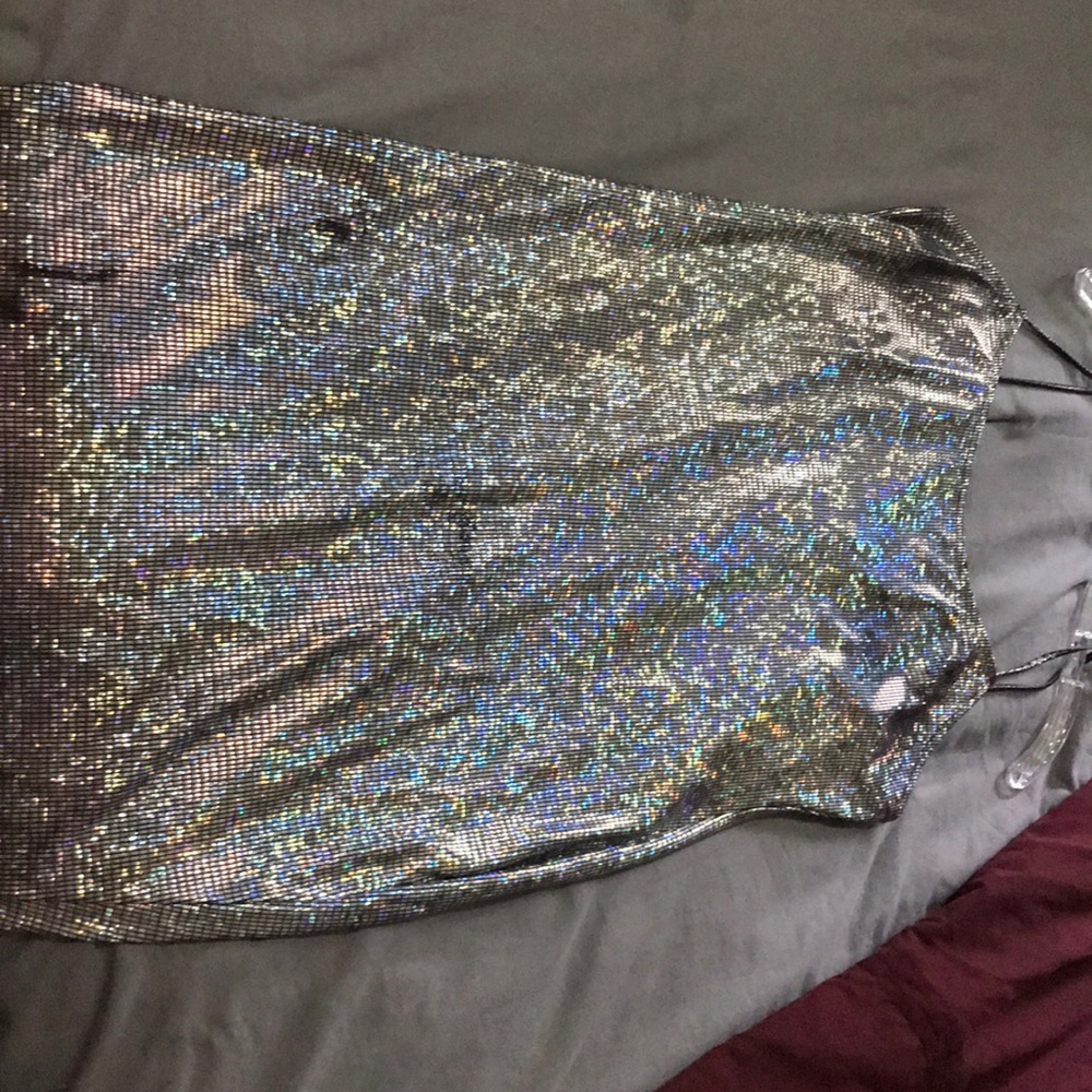 Fitted sparkly mid spandex dress